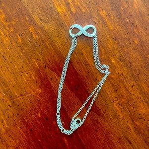 Sterling silver infinity bracelet